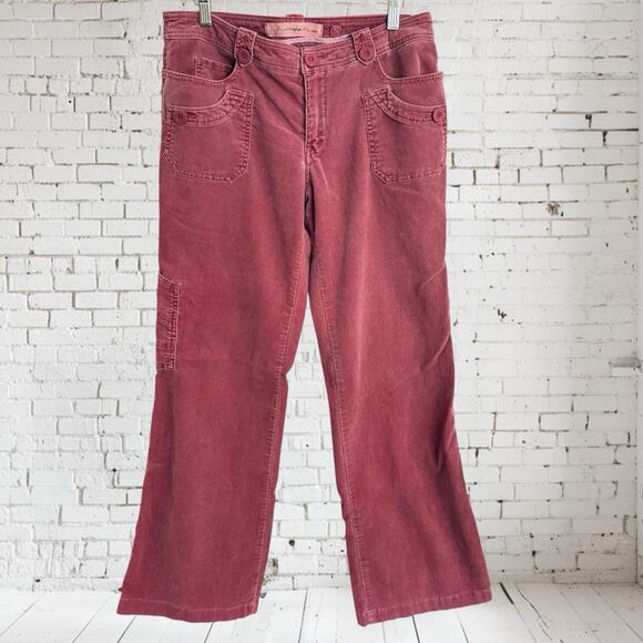 Anthro Daughters of the Liberation Wide Leg Cargo Pants Sz 10 Nantucket Pink - Picture 1 of 8
